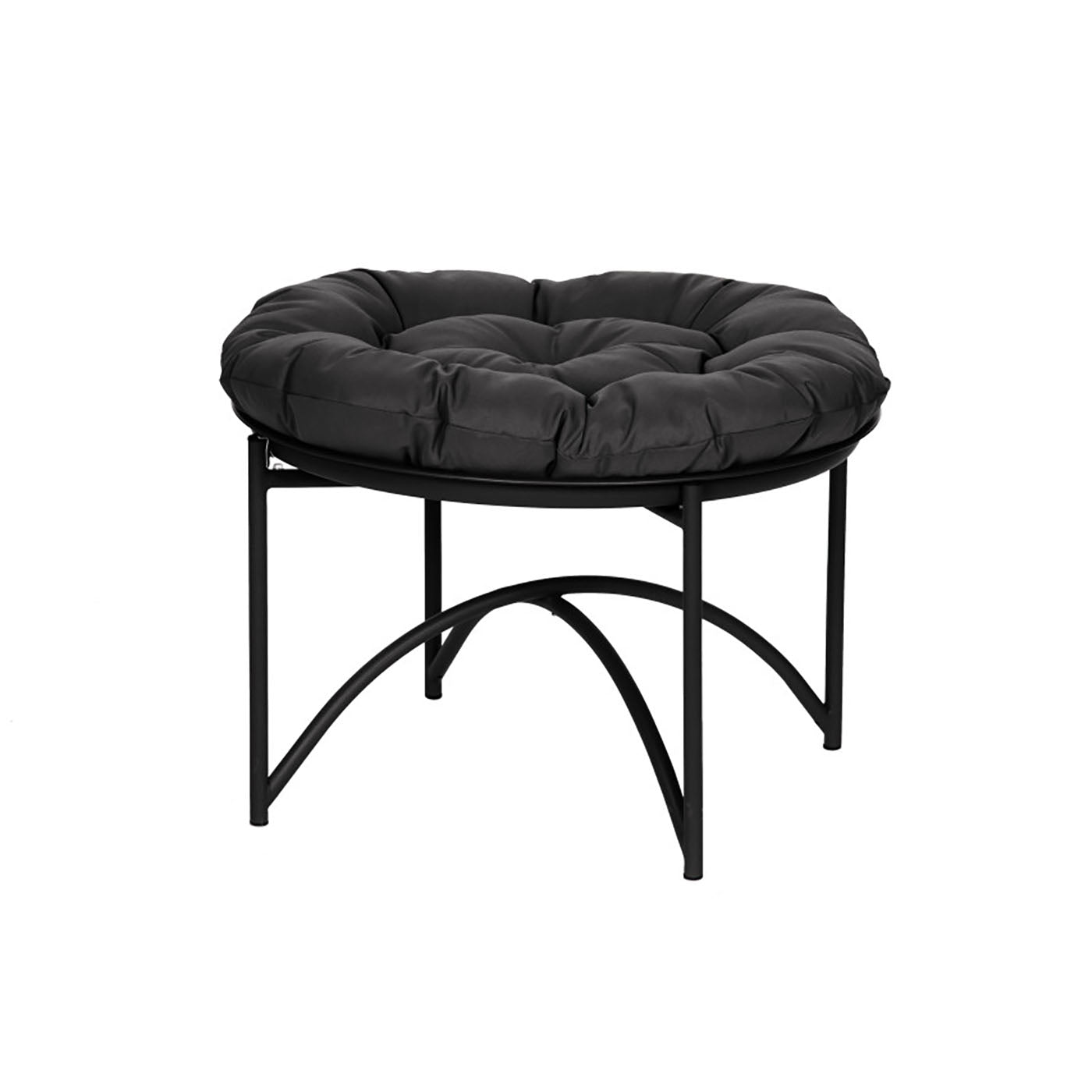 Center Table with foot stool and cushion - Black