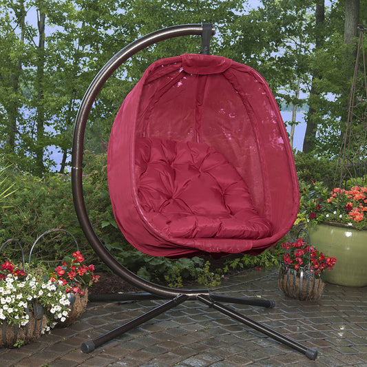 Hanging Egg Patio Chair - Red