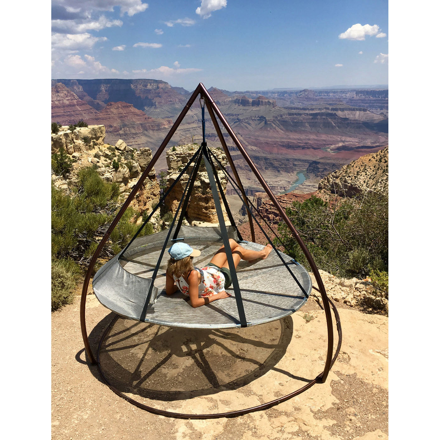 7ft dia Hammock Flying Saucer Hanging Chair Set W/ Stand