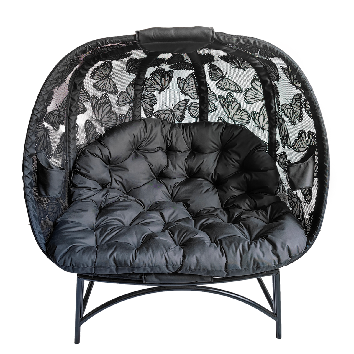 Cozy Pumpkin Loveseat in Butterfly Black