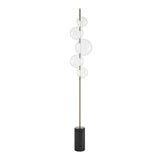 Aluminum and Glass Floor Lamp // Satin Nickel
