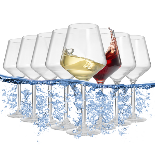 Floating Wine Glasses for Pool (18 Oz | Set of 8)