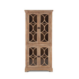 San Rafael 38" Tall Glass Cabinet in Antique Oak