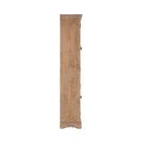 San Rafael 38" Tall Glass Cabinet in Antique Oak