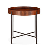 Verbania 29" Nesting Tray Tables in Pecan Brown