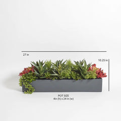 CG Hunter Artificial Succulent Arrangement - Rectangle