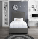Felix Mid Century Modern Bed with Curved Headboard and Espresso Legs for Stylish Comfort and Elegance