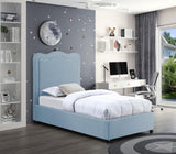 Felix Mid Century Modern Bed with Curved Headboard and Espresso Legs for Stylish Comfort and Elegance
