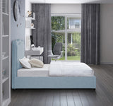 Felix Mid Century Modern Bed with Curved Headboard and Espresso Legs for Stylish Comfort and Elegance