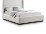 Flynn Linen Textured Wingback Bed - Luxurious Comfort and Contemporary Design for Your Bedroom Sanctuary