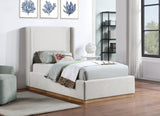 Flynn Linen Textured Wingback Bed - Luxurious Comfort and Contemporary Design for Your Bedroom Sanctuary
