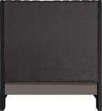 Fritz Velvet Bed - Elegant Contemporary Wingback Design with Dramatic Tufted Headboard & Nailheads