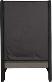 Fritz Velvet Bed - Elegant Contemporary Wingback Design with Dramatic Tufted Headboard & Nailheads