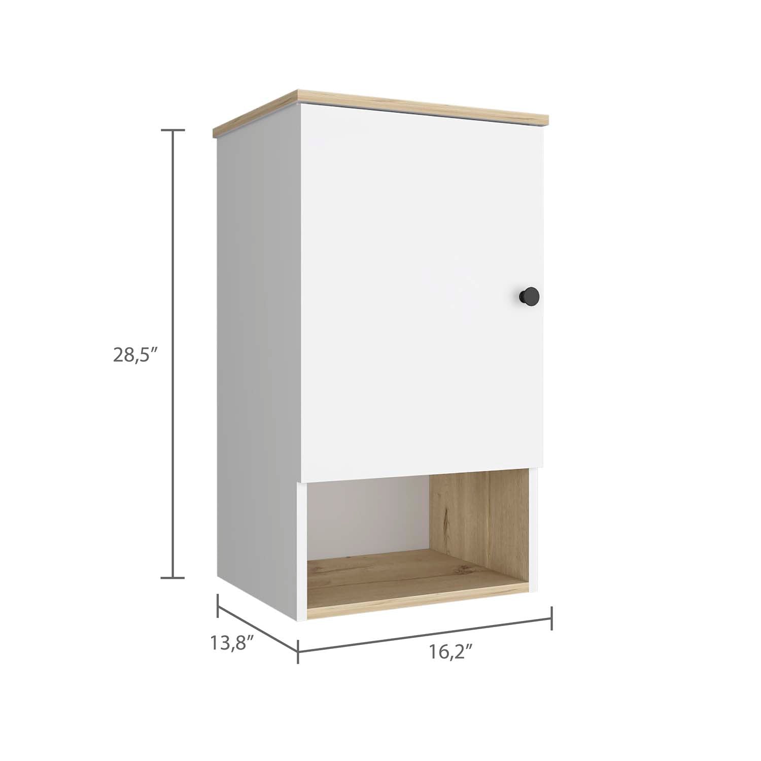 Arya Medicine Single Door Cabinet, One Shelf, Two Inerior Shelves