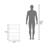 TUHOME Vina Medicine Cabinet with Mirrored Door, Three Concealed Interior Shelves and Two Open Lower Shelves, Wall-Mounted Organizer for Bathrooms, Kitchens or Mudrooms, Modern Space-Saving Storage for Daily Essentials