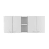 Portofino 150 Wall Cabinet,  Double Door, Two External Shelves, Two Interior Shelves