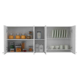 Portofino 150 Wall Cabinet,  Double Door, Two External Shelves, Two Interior Shelves