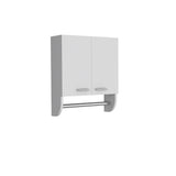 TUHOME Optim Medicine Cabinet with Two Interior Shelves and Integrated Towel Holder, Compact Wall-Mounted Storage Organizer for Bathrooms, Kitchens or Mudrooms, Space-Saving Solution for Toiletries and Everyday Essentials