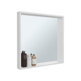 Dakota Medicine Cabinet with Mirror and Storage, Wall-Mounted Modern Bathroom Organizer with Multiple Shelves for Toiletries, Medications, and Cosmetics, Sleek Design with White Finish to Maximize Bathroom Space
