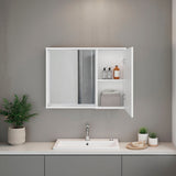 Lagoa Mirror and One Door Medicine Cabinet, Wall-Mounted Bathroom Storage Cabinet with Reflective Mirror for Bathroom or Bedroom