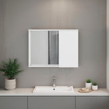 Lagoa Mirror and One Door Medicine Cabinet, Wall-Mounted Bathroom Storage Cabinet with Reflective Mirror for Bathroom or Bedroom