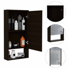 Palermo Medicine Single Door Cabinet, Two Inerior Shelves, One External Shelf