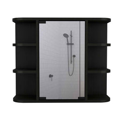 Roma Mirrored Medicine Cabinet, Six External Shelves, Three Inerior Shelves