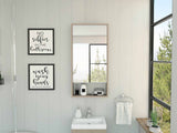 Tuhome Mariana Medicine Cabinet with Mirror, One External Shelf, Two Interior Shelves, Modern Design for Bathroom Storage and Organization