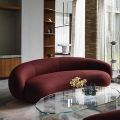 Tia Marie Recessed Arm Curved Sofa