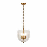 Garnet Pendant Lamp - Coarse Gold + Clear Glass