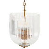 Garnet Pendant Lamp - Coarse Gold + Clear Glass
