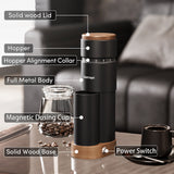 Geimori T38 Plus-The True Pro Grade Portable Coffee Grinder with 38mm Conical Burr, Anti-Static Tech, Stepless Grind Settings, Zero Retention