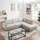 Glander Cream Sectional Sofa Right Facing