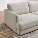 Glander Cream Sectional Sofa Right Facing