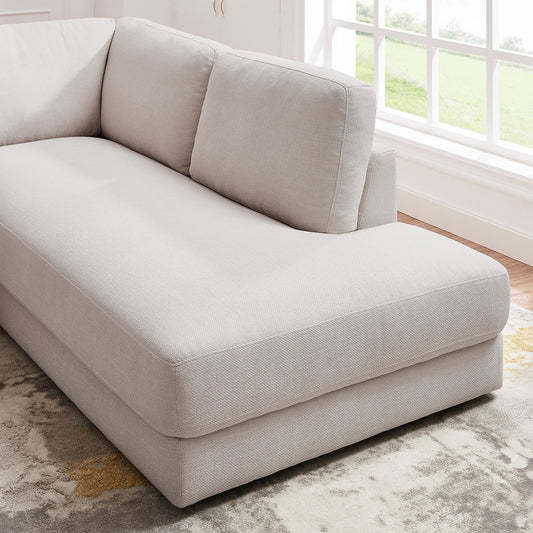 Glander Cream Sectional Sofa Right Facing