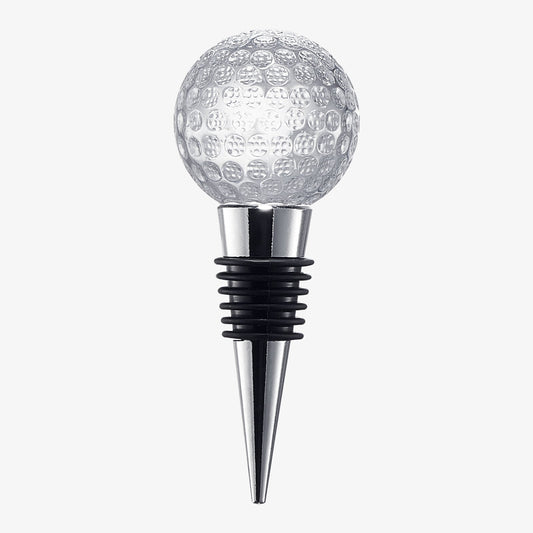 Golf Ball Wine & Champagne Bottle Stopper - Mouth-Blown Lead