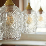 Glowline Pendant Lamp - Gold and Clear