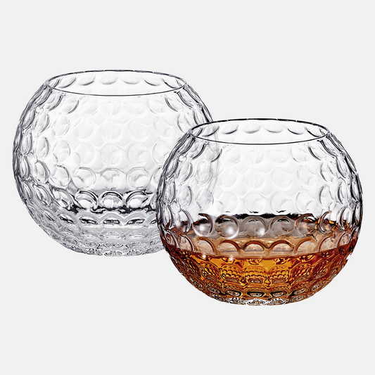 Golf Whiskey Glasses | 15 OZ Golf Ball Shaped