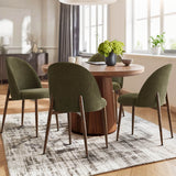 Goteborg Upholstered Dining Chair with Walnut legs (Set of 2)