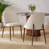 Goteborg Upholstered Dining Chair with Walnut legs (Set of 6)