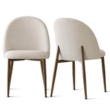 Goteborg Upholstered Dining Chair with Walnut legs (Set of 2)