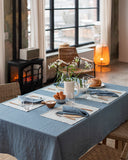 Gray blue linen napkin set of 2
