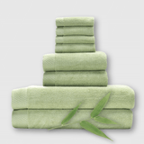 Bamboo 8 Piece Towel Sets - Sage