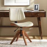 Griselda Adjustable Office Chair with Stable Wooden Structure & Ergonomic Backrest