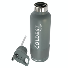 Sports Water Bottle Gun Metal Grey