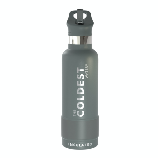 Sports Water Bottle Gun Metal Grey