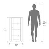TUHOME Genova Display Cabinet with Glass Door, Multiple Interior Shelves and Modern Showcase Design, Versatile Storage Unit for Dishes, Collectibles or Decor, Elegant Organization Solution for Living Rooms, Dining Rooms or Offices