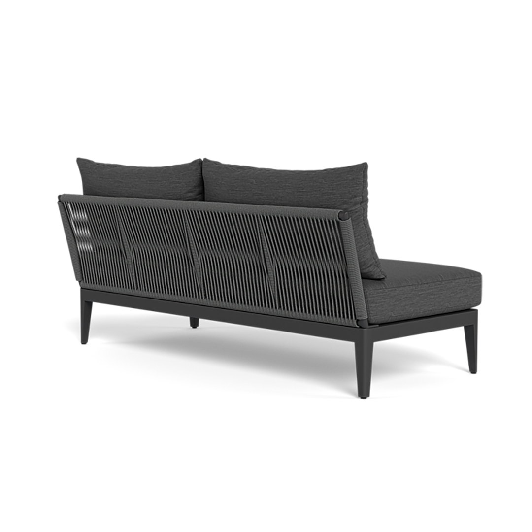 Shop Harbour Hamilton 2 Seat Armless Sofa (Aluminum Asteroid / Lisos Grafito / Rope Dark Grey)