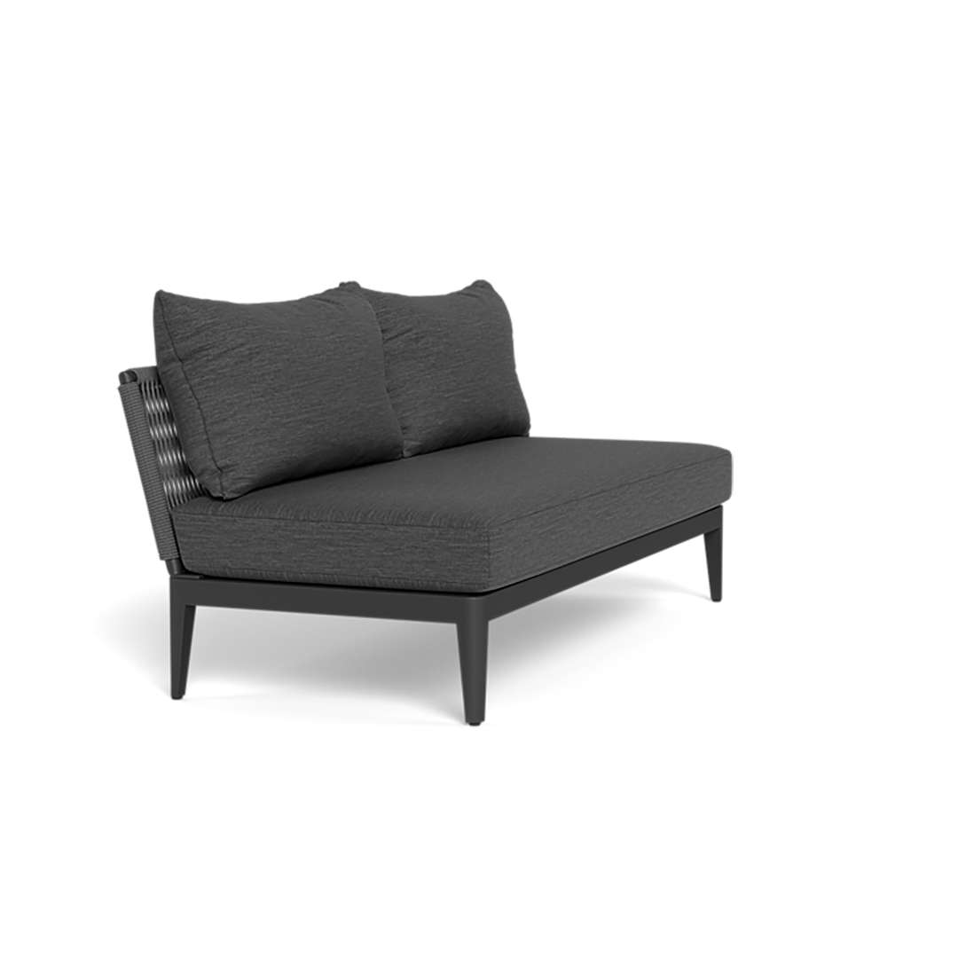 Shop Harbour Hamilton 2 Seat Armless Sofa (Aluminum Asteroid / Lisos Grafito / Rope Dark Grey)