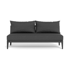 Shop Harbour Hamilton 2 Seat Armless Sofa (Aluminum Asteroid / Lisos Grafito / Rope Dark Grey)